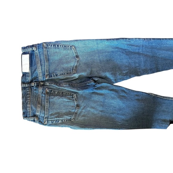 Re/Done Originals Comfort Stretch High Rise Distressed Raw Hem Straight Jeans 27 - Picture 5 of 10